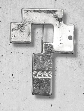 🔥 NWT Rare Goth Punk Silver Question Mark Lapel Pin for Vests Biker Jackets